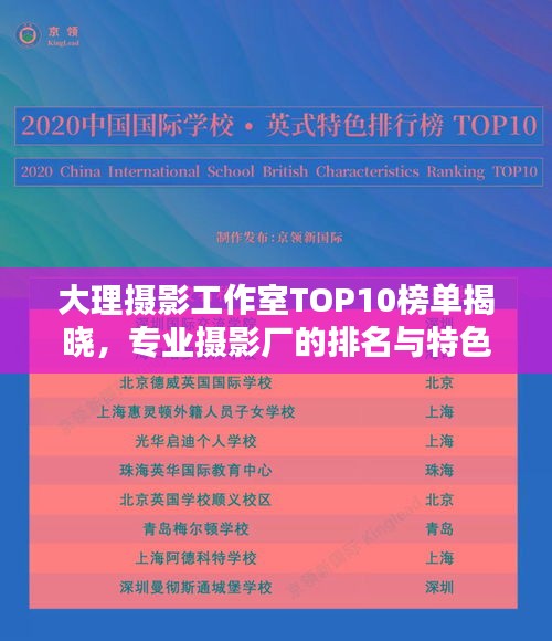 大理摄影工作室TOP10榜单揭晓，专业摄影厂的排名与特色！