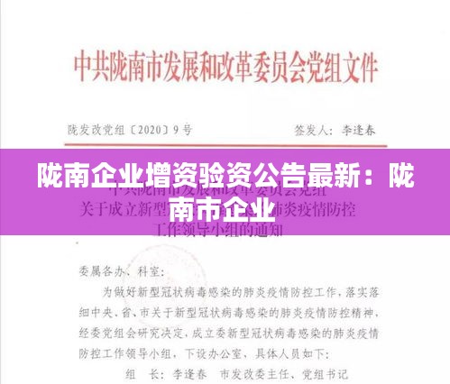 陇南企业增资验资公告最新：陇南市企业 