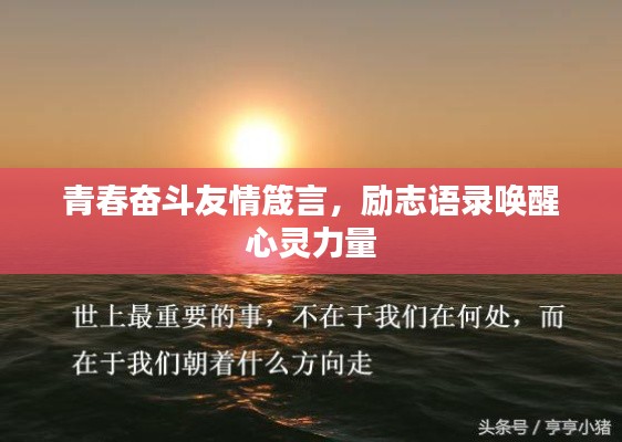青春奋斗友情箴言，励志语录唤醒心灵力量
