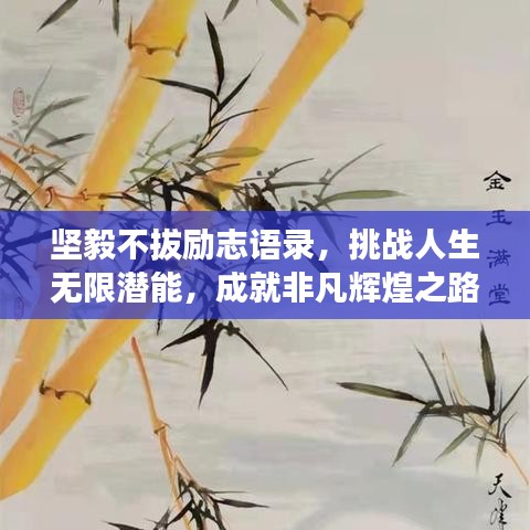 坚毅不拔励志语录，挑战人生无限潜能，成就非凡辉煌之路