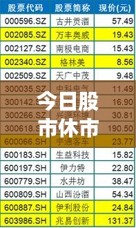 今日股市休市安排及最新消息概览