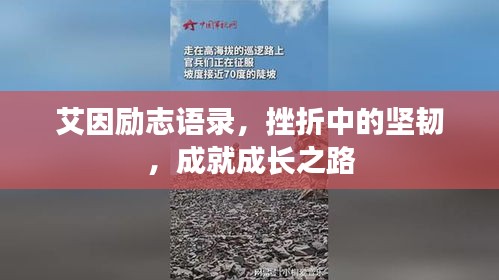 艾因励志语录，挫折中的坚韧，成就成长之路