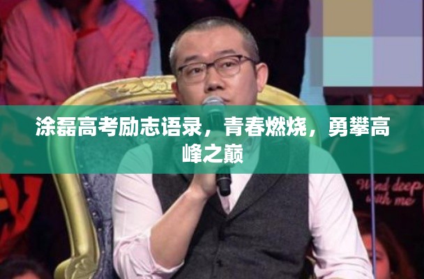 涂磊高考励志语录，青春燃烧，勇攀高峰之巅