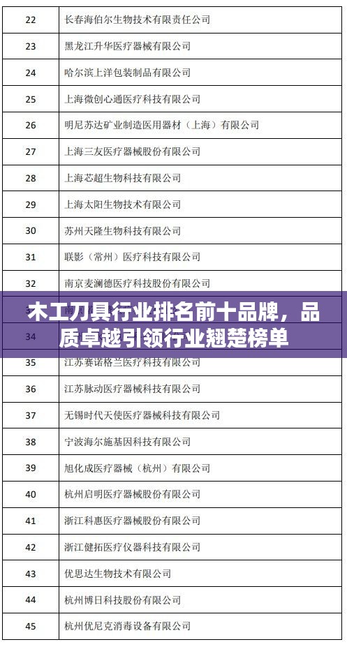 木工刀具行业排名前十品牌，品质卓越引领行业翘楚榜单