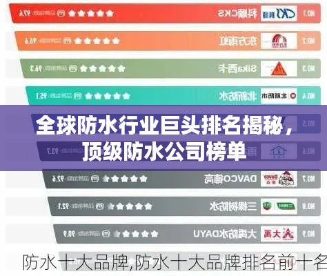 全球防水行业巨头排名揭秘，顶级防水公司榜单