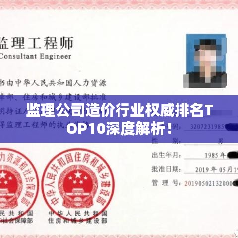 监理公司造价行业权威排名TOP10深度解析！