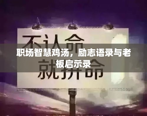 职场智慧鸡汤，励志语录与老板启示录