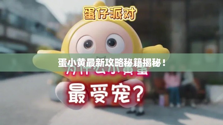 蛋小黄最新攻略秘籍揭秘！