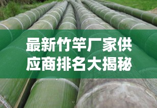 最新竹竿厂家供应商排名大揭秘！