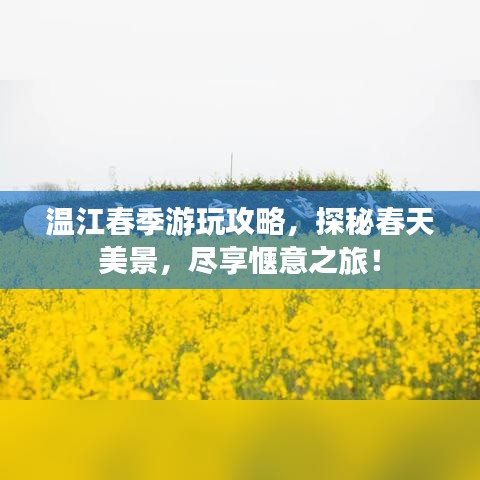 温江春季游玩攻略，探秘春天美景，尽享惬意之旅！
