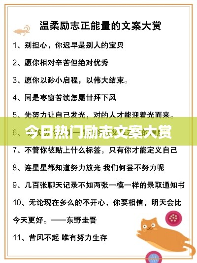 今日热门励志文案大赏