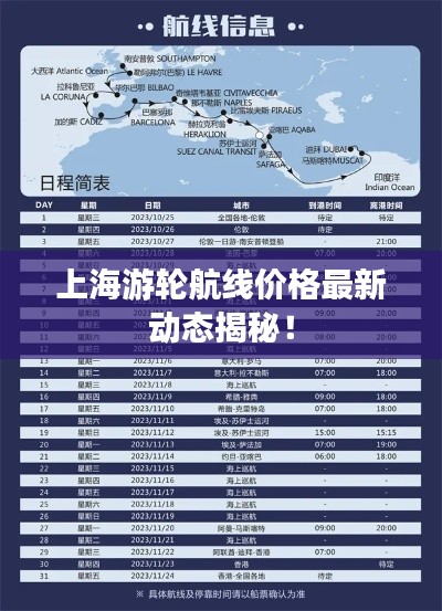 上海游轮航线价格最新动态揭秘！
