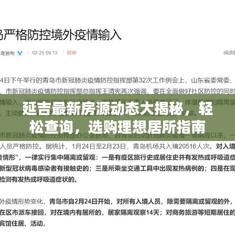 延吉最新房源动态大揭秘，轻松查询，选购理想居所指南