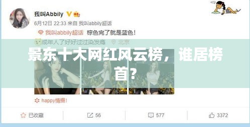 景东十大网红风云榜，谁居榜首？