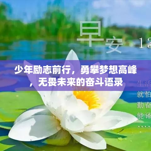 少年励志前行，勇攀梦想高峰，无畏未来的奋斗语录