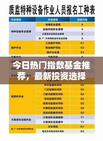 今日热门指数基金推荐，最新投资选择