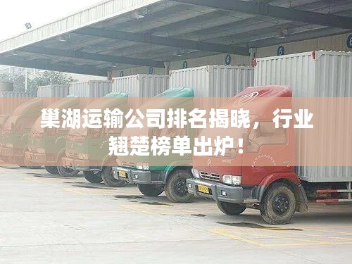 巢湖运输公司排名揭晓，行业翘楚榜单出炉！