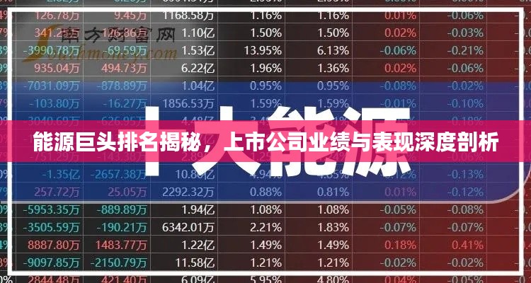 能源巨头排名揭秘，上市公司业绩与表现深度剖析