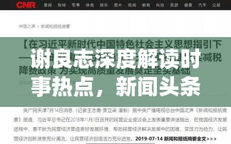 谢良志深度解读时事热点，新闻头条聚焦目光