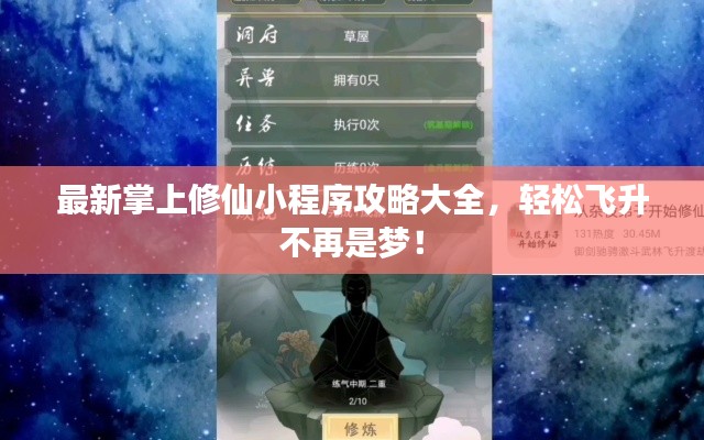 最新掌上修仙小程序攻略大全，轻松飞升不再是梦！