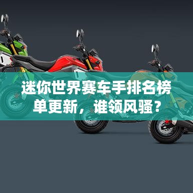 迷你世界赛车手排名榜单更新，谁领风骚？
