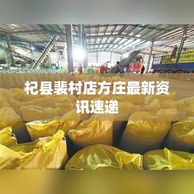杞县裴村店方庄最新资讯速递