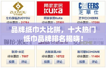 品牌纸巾大比拼，十大热门纸巾品牌排名揭晓！