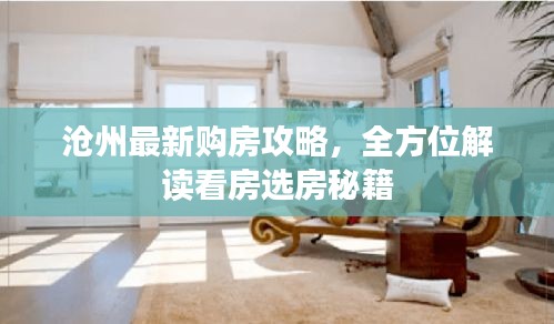 沧州最新购房攻略，全方位解读看房选房秘籍