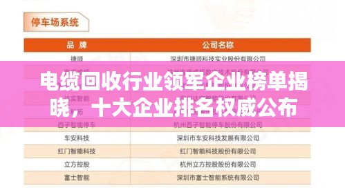 电缆回收行业领军企业榜单揭晓，十大企业排名权威公布