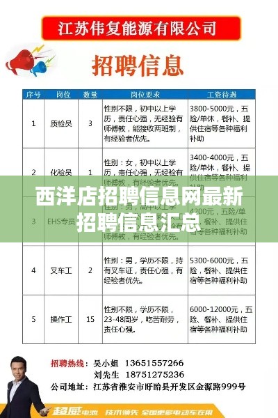 西洋店招聘信息网最新招聘信息汇总