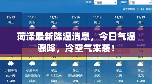 菏泽最新降温消息，今日气温骤降，冷空气来袭！