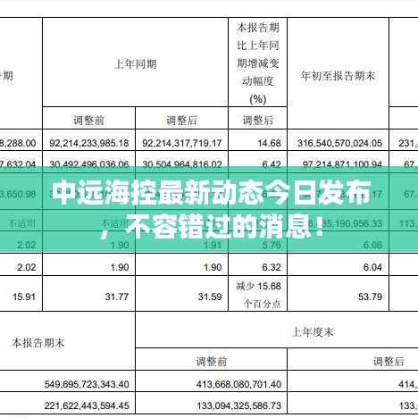 中远海控最新动态今日发布，不容错过的消息！