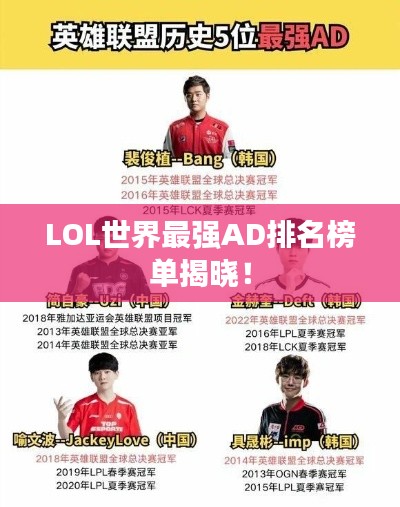 LOL世界最强AD排名榜单揭晓！