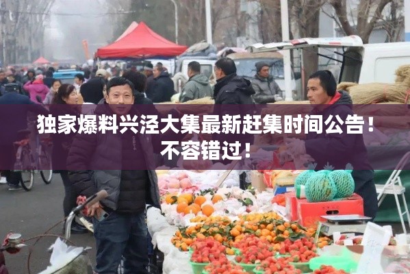 独家爆料兴泾大集最新赶集时间公告！不容错过！