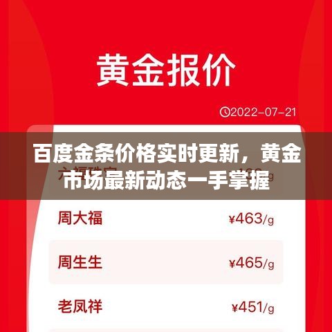 百度金条价格实时更新，黄金市场最新动态一手掌握