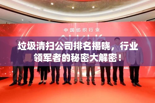 垃圾清扫公司排名揭晓，行业领军者的秘密大解密！