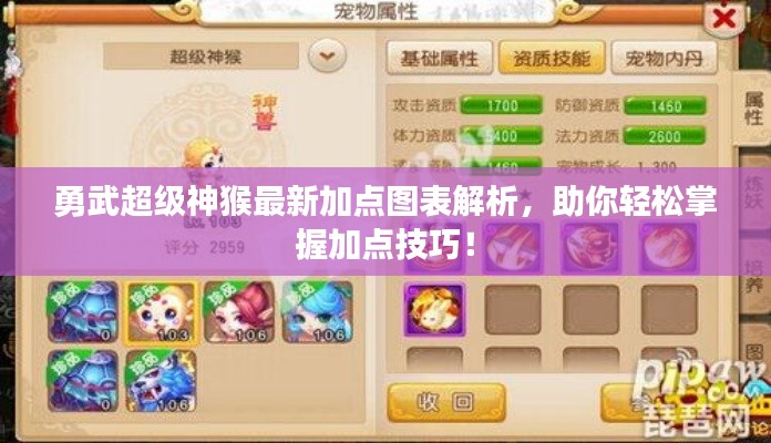 勇武超级神猴最新加点图表解析，助你轻松掌握加点技巧！