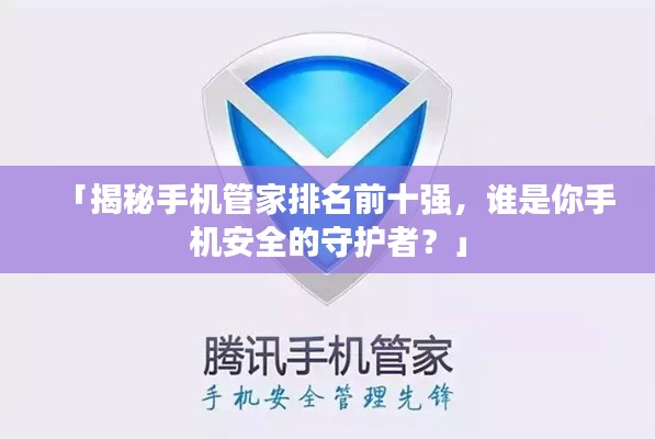 「揭秘手机管家排名前十强，谁是你手机安全的守护者？」
