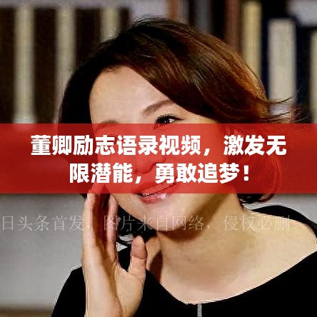 董卿励志语录视频，激发无限潜能，勇敢追梦！