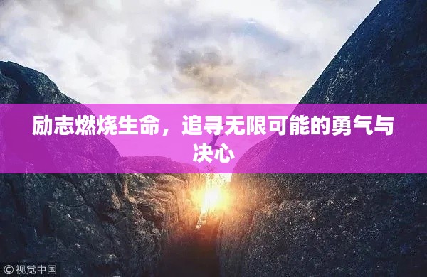 励志燃烧生命，追寻无限可能的勇气与决心