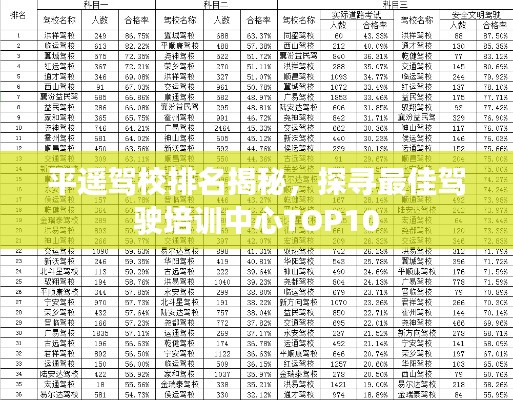 平遥驾校排名揭秘，探寻最佳驾驶培训中心TOP10