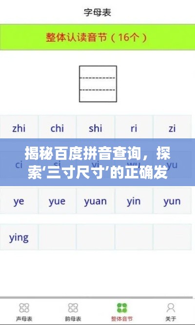 揭秘百度拼音查询，探索‘三寸尺寸’的正确发音！