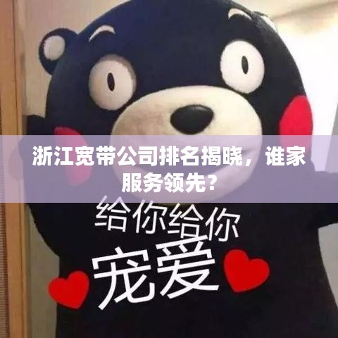 浙江宽带公司排名揭晓，谁家服务领先？