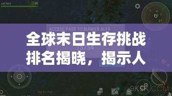 全球末日生存挑战排名揭晓，揭示人类生存的终极考验榜单