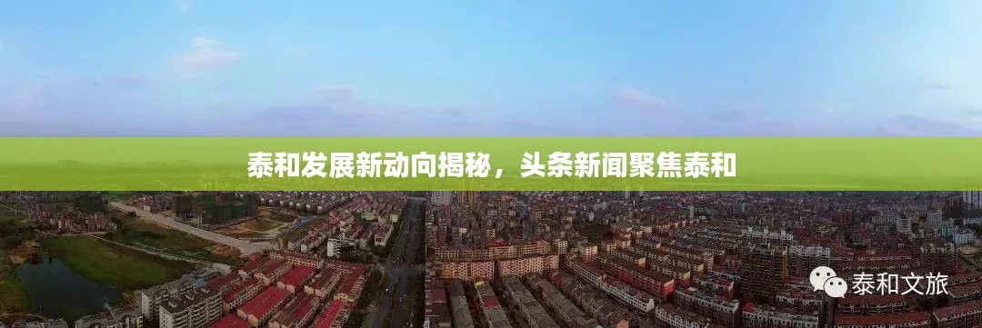 泰和发展新动向揭秘，头条新闻聚焦泰和