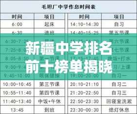 新疆中学排名前十榜单揭晓！这些学校成为佼佼者！