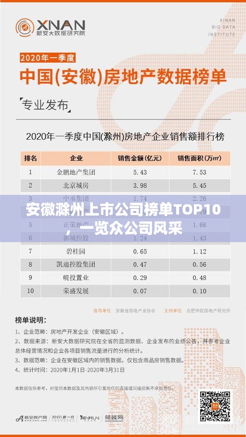 安徽滁州上市公司榜单TOP10，一览众公司风采