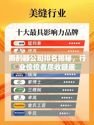 雨刮器公司排名揭秘，行业佼佼者尽收眼底