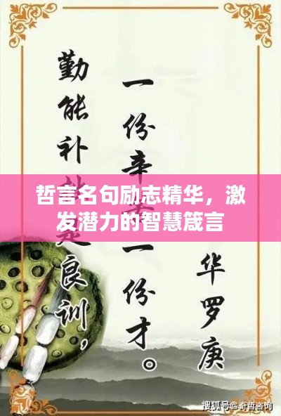 哲言名句励志精华，激发潜力的智慧箴言
