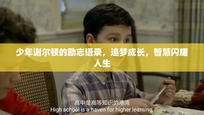 少年谢尔顿的励志语录，追梦成长，智慧闪耀人生